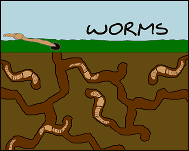 worms cartoon